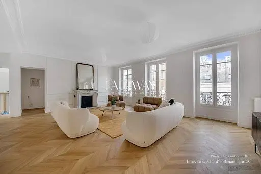 Kitchen; kitchen appliances, wood floor, natural light, modern style