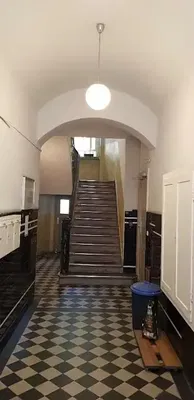 Kuchyně; kuchyňské spotřebiče, dřevěná podlaha, přirozené světlo, moderní styl