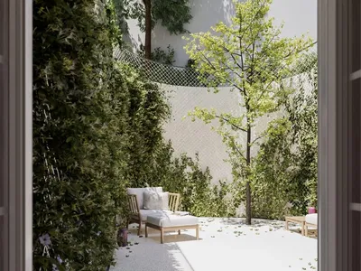 Cuisine; électroménager, carrelage, lumière naturelle, style moderne