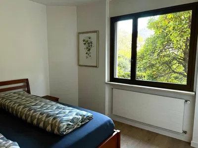 Küche; küchengeräte, holzboden, tageslicht, moderner stil