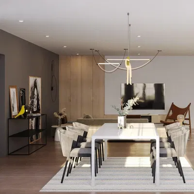 Küche; küchengeräte, holzboden, tageslicht, moderner stil