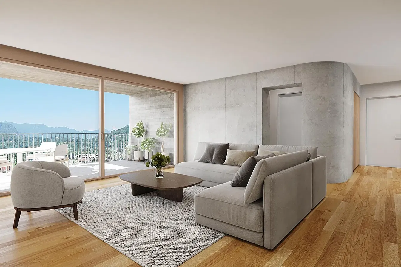 Kuchyně; kuchyňské spotřebiče, dřevěná podlaha, přirozené světlo, moderní styl