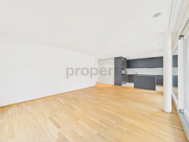 Küche; küchengeräte, holzboden, tageslicht, moderner stil