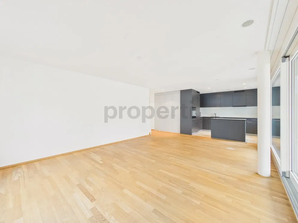 Küche; küchengeräte, holzboden, tageslicht, moderner stil