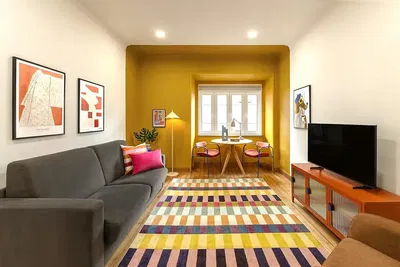 Salon; parquet, lumière naturelle, style moderne