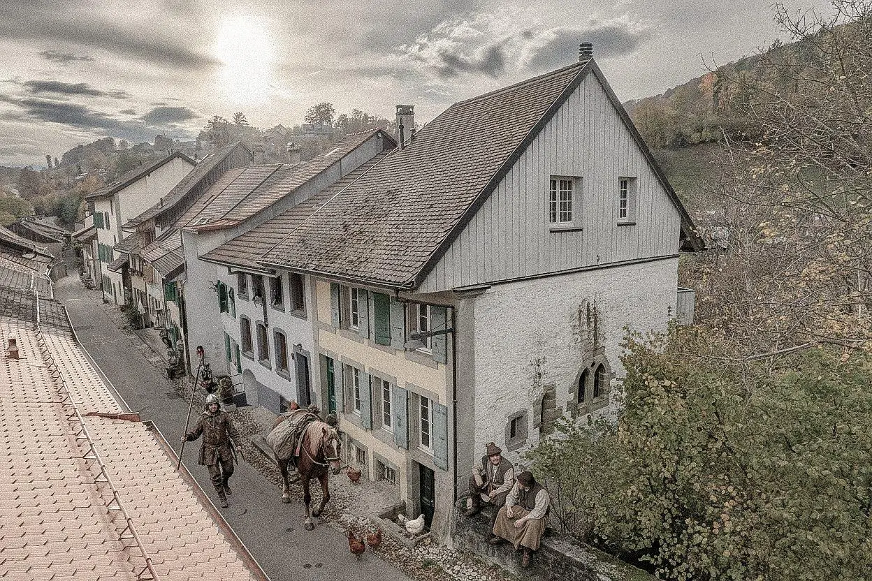 Küche; küchengeräte, holzboden, tageslicht, moderner stil