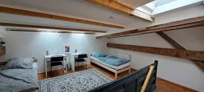 Kuchnia; sprzęt kuchenny, podłoga drewniana, światło dzienne, styl nowoczesny