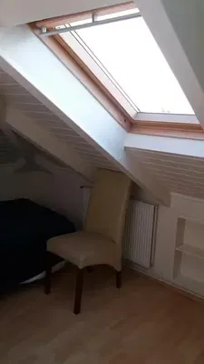 Kuhinja; kuhinjski aparati, drveni pod, prirodno svjetlo, moderni stil