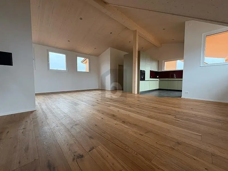 Wohnzimmer; holzboden, tageslicht, moderner stil