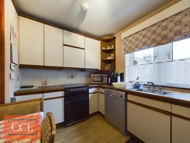 Kitchen; kitchen appliances, wood floor, natural light, modern style