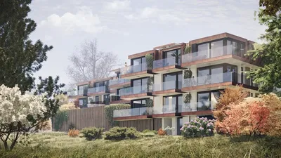 Kuhinja; kuhinjski aparati, drveni pod, prirodno svjetlo, moderni stil