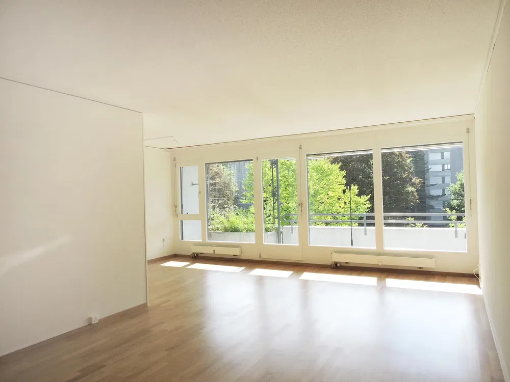 Kuhinja; kuhinjski aparati, drveni pod, prirodno svjetlo, moderni stil