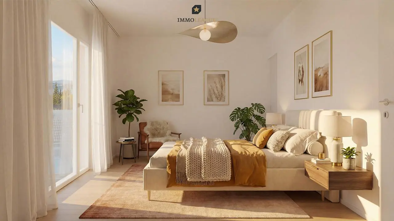 Kuhinja; kuhinjski aparati, drveni pod, prirodno svjetlo, moderni stil