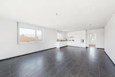 Cuisine; électroménager, parquet, lumière naturelle, style moderne