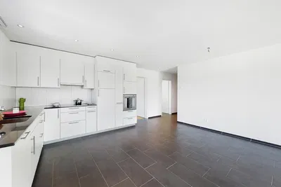 Cuisine; électroménager, parquet, lumière naturelle, style moderne