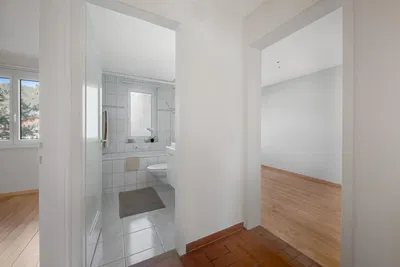 Kuhinja; kuhinjski aparati, drveni pod, prirodno svjetlo, moderni stil