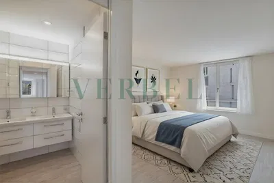 Cuisine; électroménager, parquet, lumière naturelle, style moderne