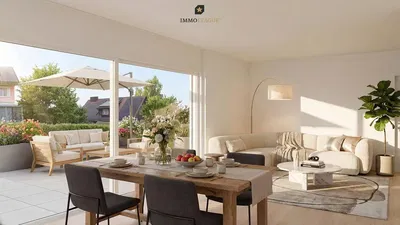 Kuhinja; kuhinjski aparati, drveni pod, prirodno svjetlo, moderni stil