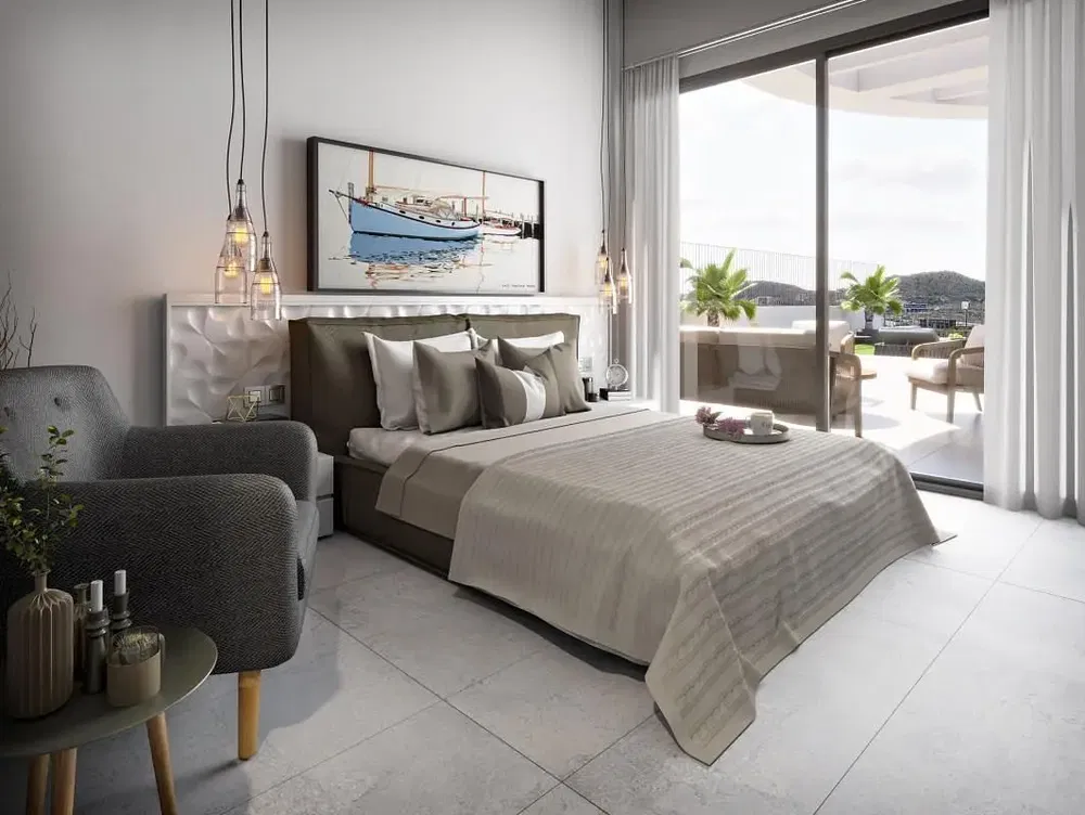 Woonkamer; houten vloer, natuurlijk licht, moderne stijl