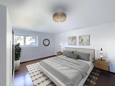 Küche; küchengeräte, holzboden, tageslicht, moderner stil