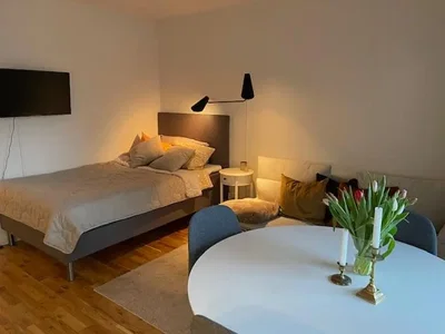 Salon; parquet, lumière naturelle, style moderne