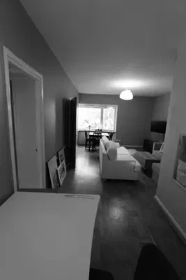 Cuisine; électroménager, parquet, lumière naturelle, style moderne