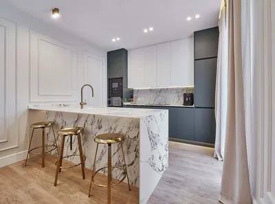 Küche; küchengeräte, holzboden, tageslicht, moderner stil