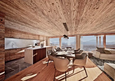 Cuisine; électroménager, parquet, lumière naturelle, style moderne