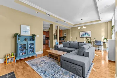 Κουζίνα; συσκευές κουζίνας, ξύλινο πάτωμα, φυσικό φως, μοντέρνο στυλ