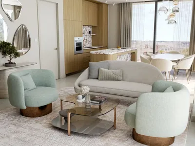 Kuchyně; kuchyňské spotřebiče, dřevěná podlaha, přirozené světlo, moderní styl