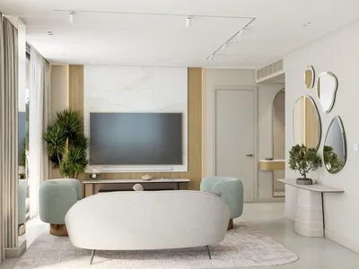 Kuchyně; kuchyňské spotřebiče, dřevěná podlaha, přirozené světlo, moderní styl