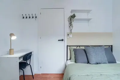 Cuisine; électroménager, parquet, lumière naturelle, style moderne