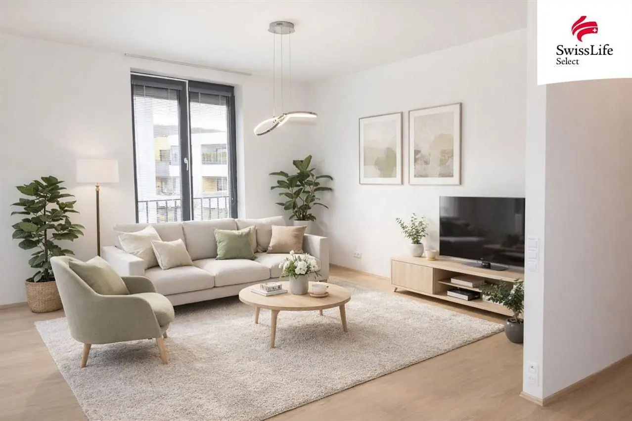 Salon; podłoga drewniana, światło dzienne, styl nowoczesny, wysokie sufity