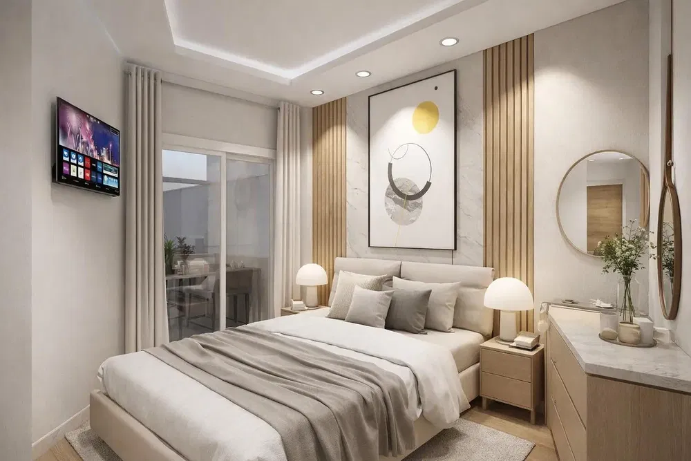 Cocina; electrodomésticos, suelo de madera, luz natural, estilo moderno