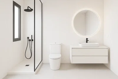 Küche; küchengeräte, holzboden, tageslicht, moderner stil