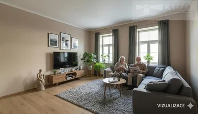 Dnevni boravak; drveni pod, prirodna svjetlost, moderan stil