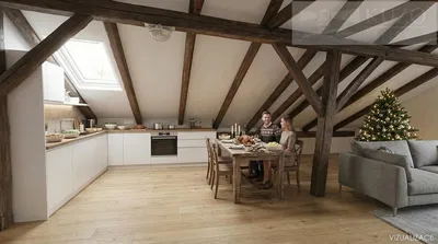 Dnevni boravak; drveni pod, prirodna svjetlost, moderan stil