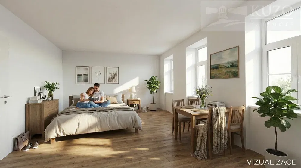 Wohnzimmer; holzboden, tageslicht, moderner stil