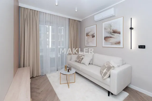 Mutfak; mutfak aletleri, ahşap zemin, doğal ışık, modern stil