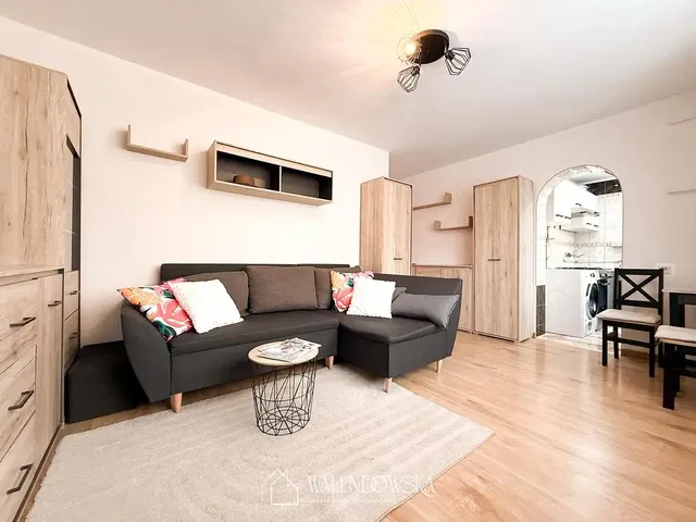 Kuchnia; sprzęt kuchenny, podłoga drewniana, światło dzienne, styl nowoczesny