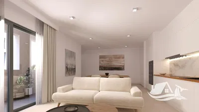 Küche; küchengeräte, fliesenboden, tageslicht, moderner stil