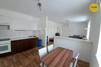 Kitchen; kitchen appliances, wood floor, natural light, modern style