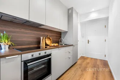 Cuisine; électroménager, parquet, lumière naturelle, style moderne