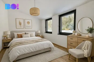 Хол; дървен под, естествена светлина, модерен стил