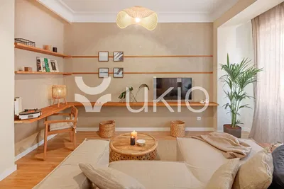 Wohnzimmer; holzboden, tageslicht, moderner stil