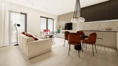 Cuisine; électroménager, parquet, lumière naturelle, style moderne