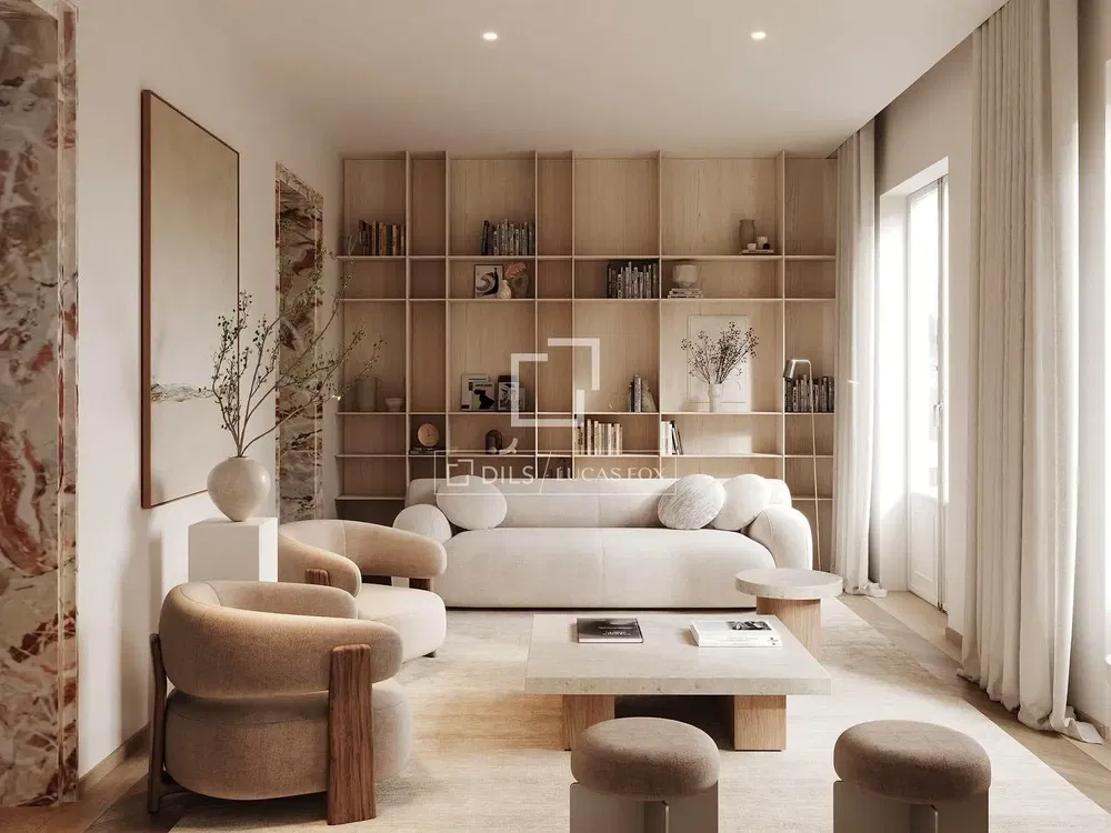 Küche; küchengeräte, holzboden, tageslicht, moderner stil