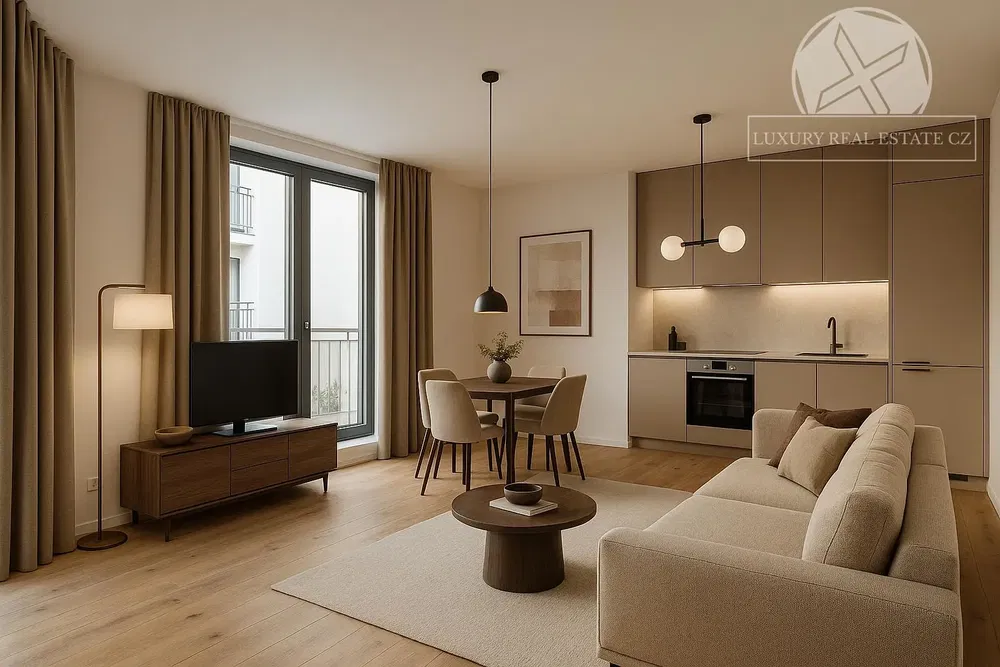 Хол; гледка, естествена светлина, модерен стил, дървен под