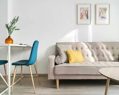 Kitchen; kitchen appliances, wood floor, natural light, modern style