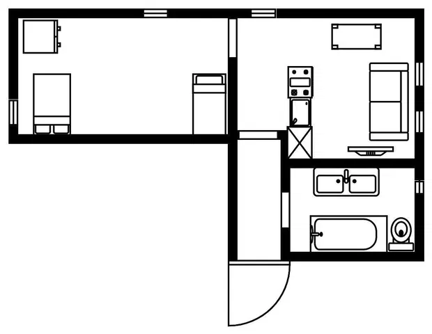 Cucina; elettrodomestici, pavimento in legno, luce naturale, stile moderno